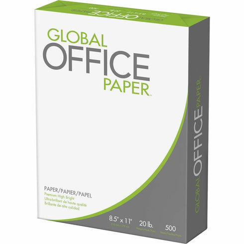 CASE OF GLOBAL OFFICE PREMIUM MULTIPURPOSE PAPER, LETTER - 20 lb (10 REAMS)