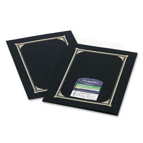 Geographics® Certificate/Document Cover Black (package of 12)