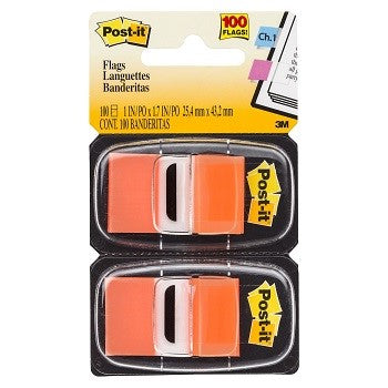 Post-it® 680-OE2 Standard Tape Flags 25x43mm Orange Twin Pack