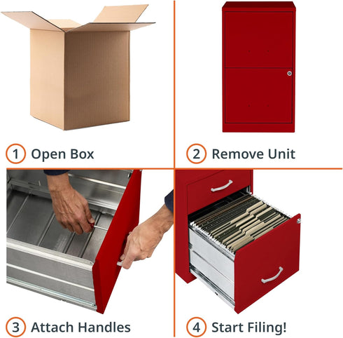 **2 DRAWER FILE CABINET RED - KITTITAS COUNTY ORDERS ONLY