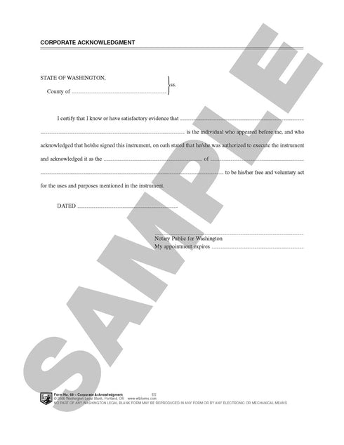 68 CORPORATE ACKNOWLEDGEMENT