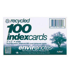 INDEX CARDS 3X5 WHITE RULED