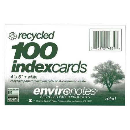 INDEX CARDS 4X6 RECYCLED INDEX CARDS