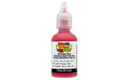 SCRIBBLES CHRISTMAS RED 1OZ FABRIC PUFF PAINT