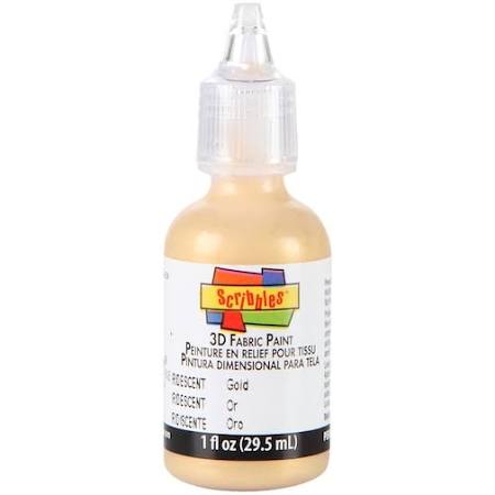 SCRIBBLES  GOLD 1OZ FABRIC PUFF PAINT