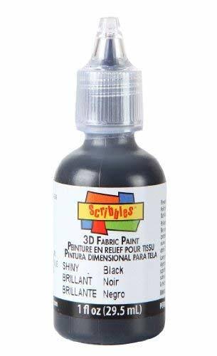 SCRIBBLES BLACK  #DUN54139 1OZ FABRIC PUFF PAINT