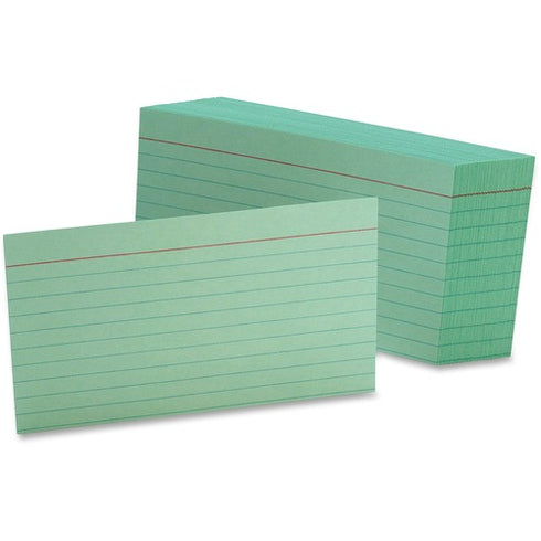INDEX CARDS 3X5 GREEN