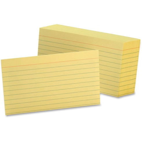 INDEX CARDS 3X5 CANARY