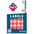 LABEL M RED GLOW CODING LABELS MACO