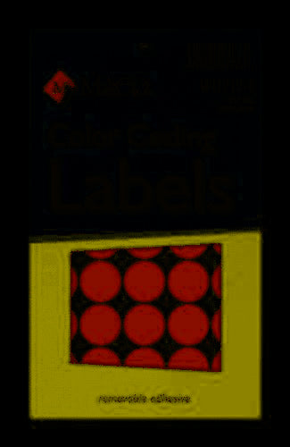 LABEL M RED CODING LABELS ROUND MACO