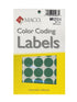 LABEL M GREEN CODING LABELS ROUND MACO