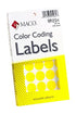 LABEL M YELLOW CODING LABELS ROUND MACO