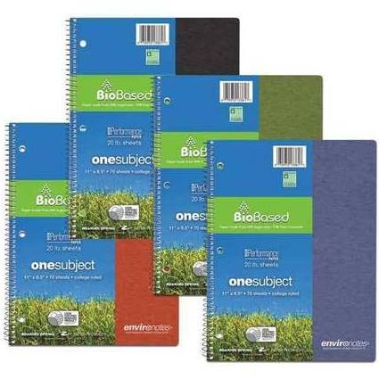 NB 1 SUBJECT RECYCLED SPIRAL NOTEBOOK PAPER