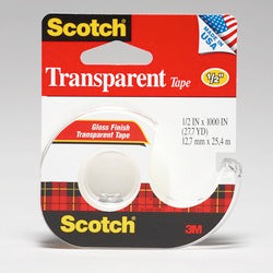 SCOTCH® TRANSPARENT TAPE 174, 1/2 IN X 1000 IN