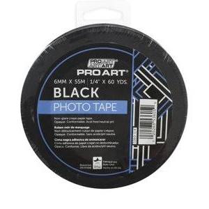 Black Photo Tape 1/4""X60Yrds