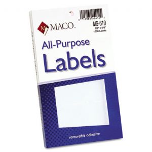 3/8" X 5/8" LABEL MACO LABELS