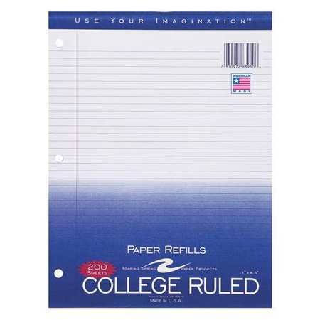 FP COLLEGE RULE 200 SHEETS FILLER