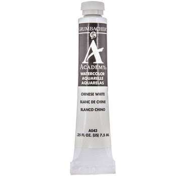 CHINESE WHITE 7.5ML ACADEMY WATERCOLOR PAINT GRUMBACHER