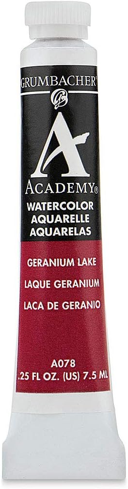GRUMBACHER ACADEMY WATERCOLORS GERANIUM LAKE