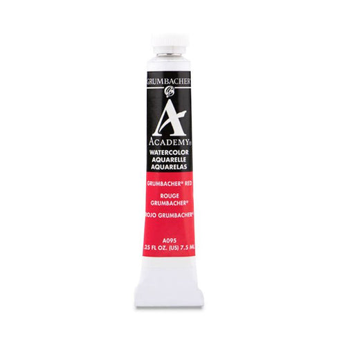 GRUMBACHER RED 7.5ML GRA095 ACADEMY WATERCOLOR