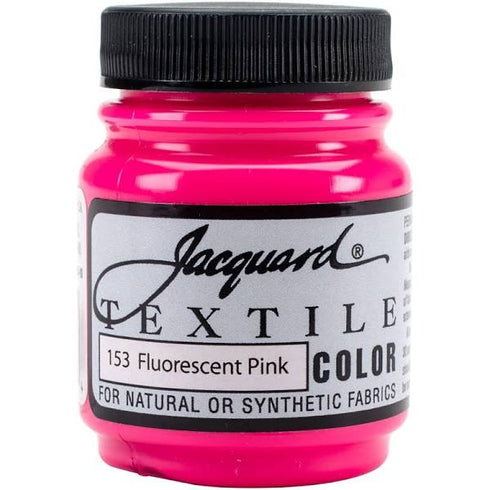 FLOURESCENT PINK 153 FABRIC PAINT 2.25 OZ JAQUARD TEXTILE