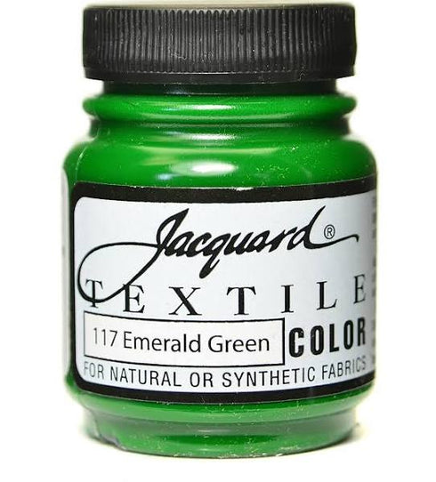 EMERALD GREEN 117 FABRIC PAINT 2.25 OZ JAQUARD TEXTILE