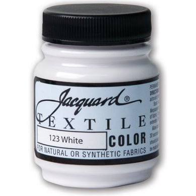 WHITE 123 FABRIC PAINT 2.25 OZ JACQUARD TEXTILE