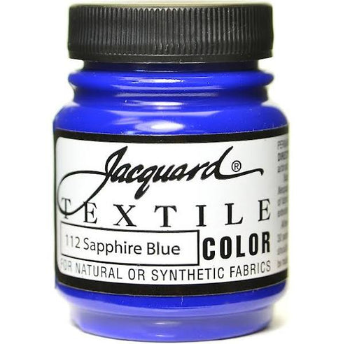 SAPPHIRE BLUE 112 FABRIC PAINT 2.25 OZ JAQUARD TEXTILE