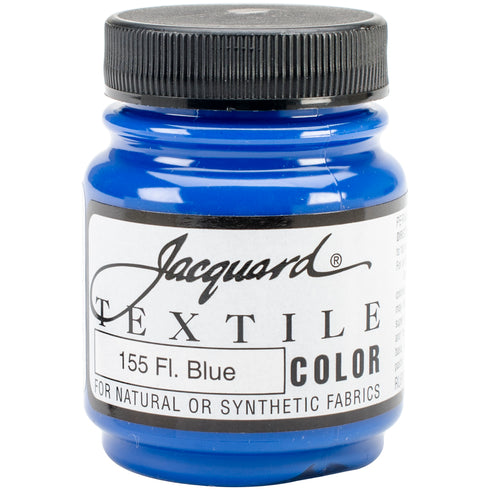 FLOURESCENT BLUE 155 FABRIC PAINT 2.25 OZ JAQUARD TEXTILE