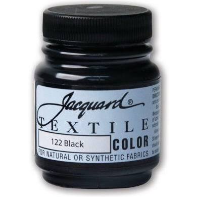 BLACK FABRIC PAINT 2.25 OZ JACQUARD TEXTILE