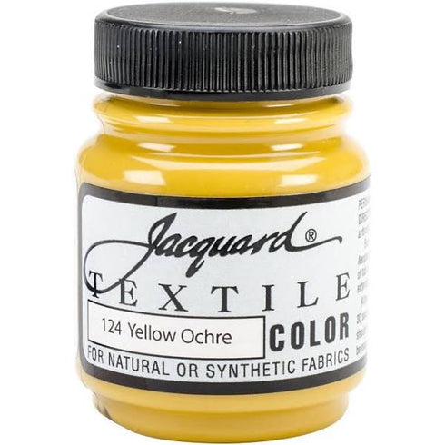 YELLOW OCHRE 124 FABRIC PAINT 2.25 OZ JAQUARD TEXTILE