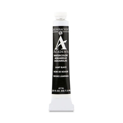 LAMP BLACK 7.5ML GRA116 ACADEMY WATERCOLOR