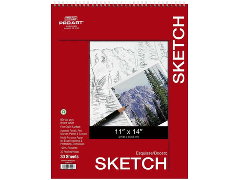 Pro Art Sketch Pad - 11 x 14 in. 65 lb. 30 Sheet