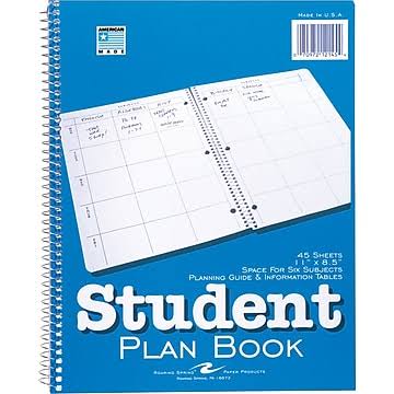 NB STUDENT PLAN BOOK #12145 SPIRAL NOTEBOOK