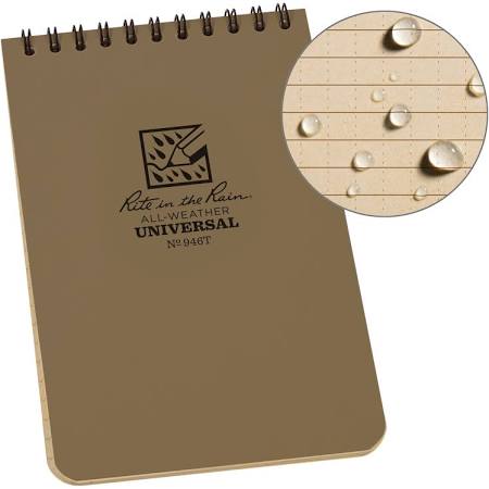 RR 946T 50 SHEETS 3X5 SPIRAL NOTEBOOK RITE IN THE RAIN ALL WEATHER WATERPROOF