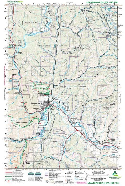 GT LEAVENWORTH, WA 178 GREEN TRAILS MAP
