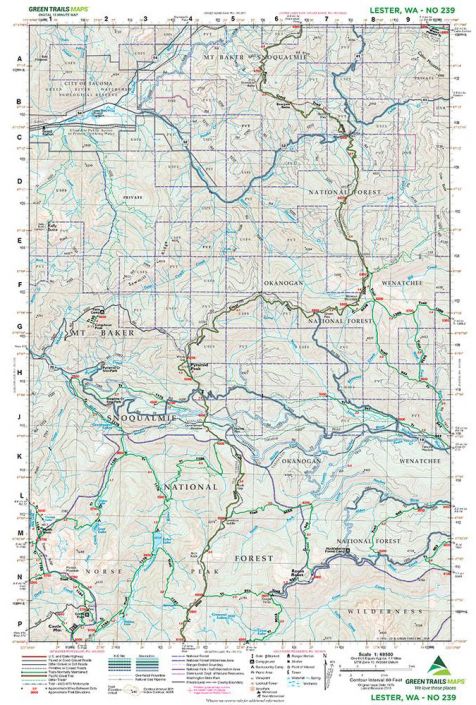 GT LESTER, WA 239 GREEN TRAILS MAP