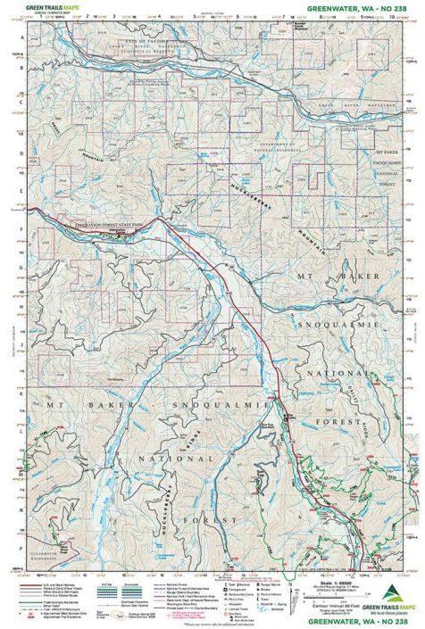 GT GREENWATER, WA 238 GREEN TRAILS MAP