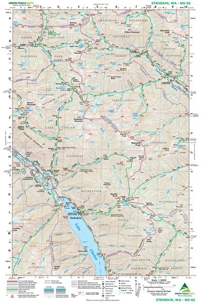 GT STEHEKIN, WA 82 GREEN TRAILS MAP