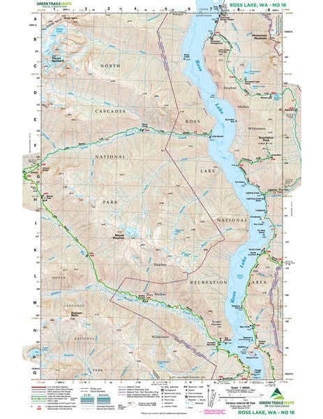 GT ROSS LAKE, WA 16 GREEN TRAILS MAP