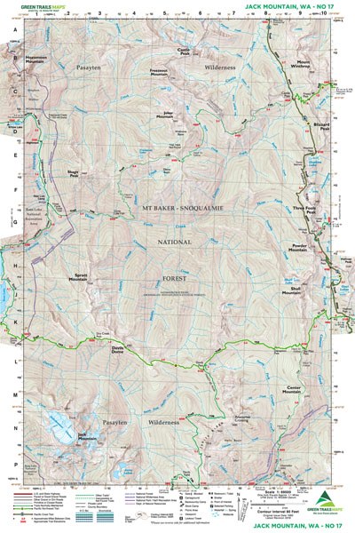 GT JACK MOUNTAIN, WA 17 GREEN TRAILS MAP