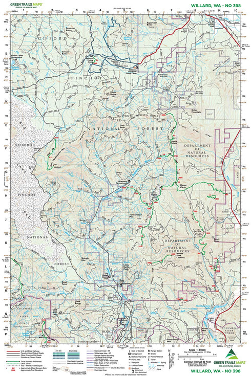 GT WILLARD, WA 398 GREEN TRAILS MAP