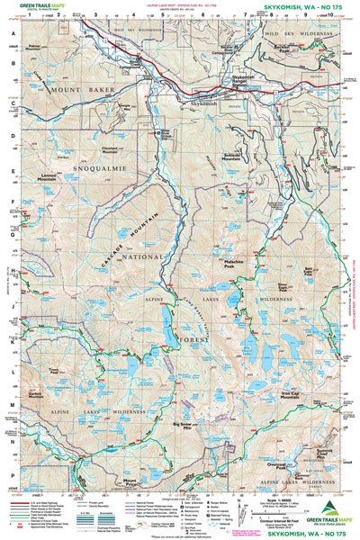 GT SKYKOMISH WA 175 GREEN TRAILS MAP