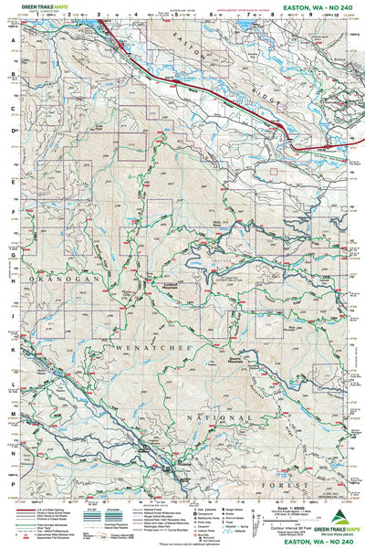 GT EASTON, WA 240 GREEN TRAILS MAP
