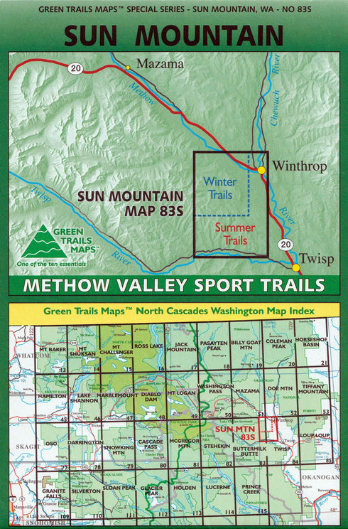 GT SUN MOUNTAIN/METHOW MAP 83S GREEN TRAILS MAP