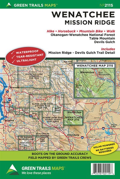 GT WENATCHEE 211S GREEN TRAILS MAP