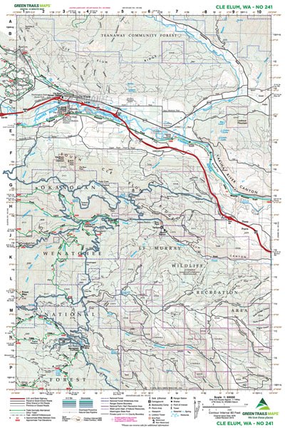 GT CLE ELUM, WA 241 GREEN TRAILS MAP