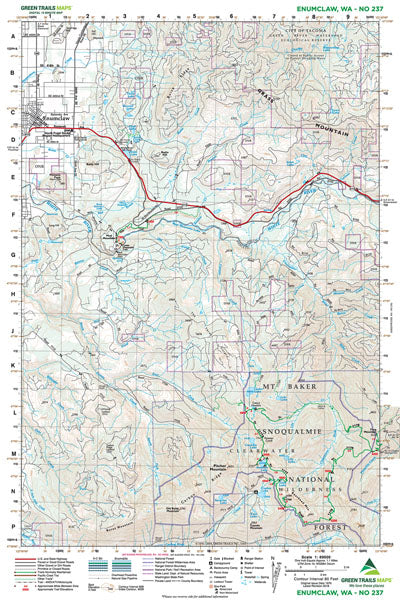 GT ENUMCLAW, WA 237 GREEN TRAILS MAP