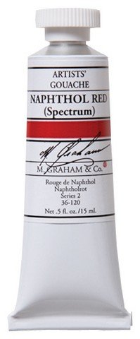 NAPHTHOL RED GOUACHE 15ML M GRAHAM