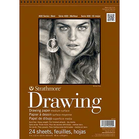 DRAW PAD DRAWING PAD MED 400-3 SPIRAL ART PAD